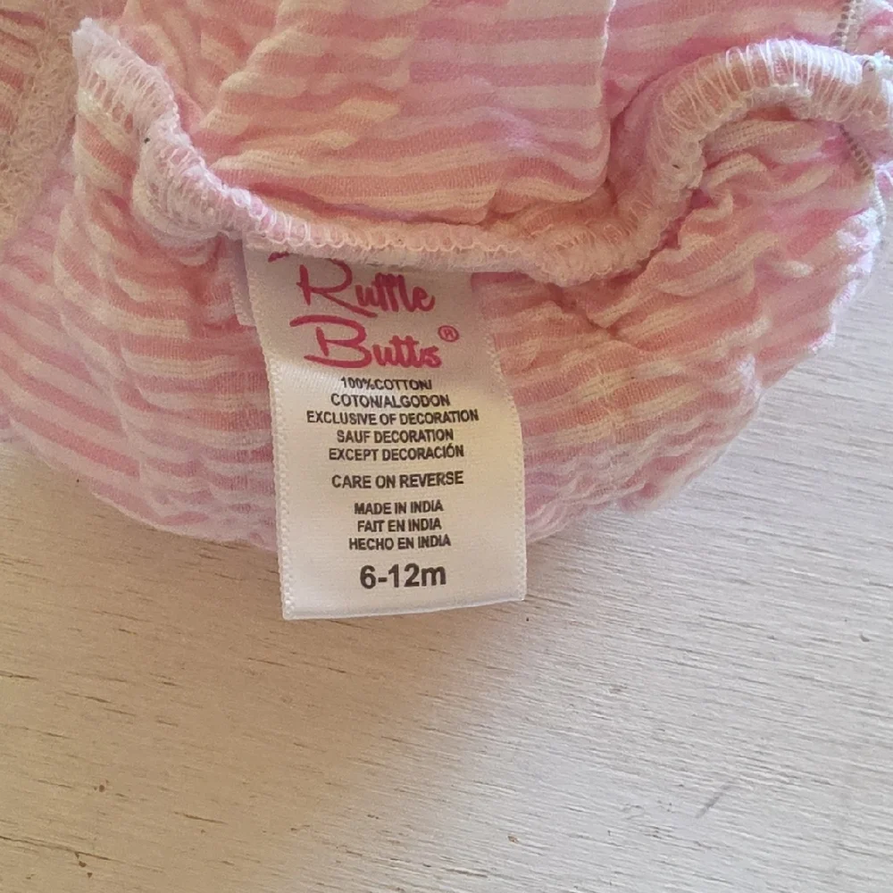 Ruffle Butts Pink Striped Diaper Cover‎